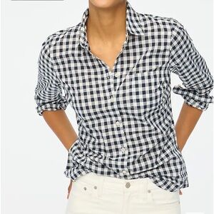 J Crew Navy/White Gingham Women’s Shirt